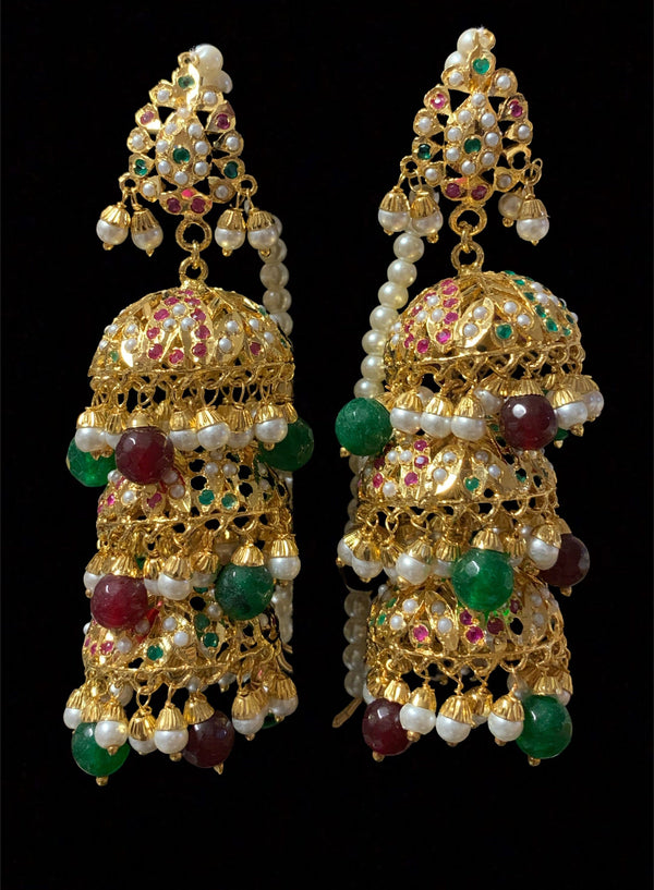 Sahiba three layer Punjabi jhumka ( READY TO SHIP)