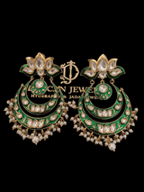 DER233 Komal meenakari polki earrings ( READY TO SHIP)