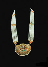 Hareem hyderabadi navratan Rani haar with fresh water pearls ( READY TO SHIP )