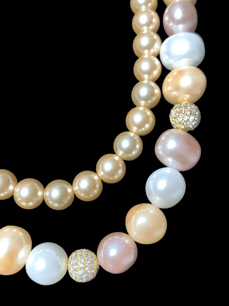 NS12 Pearl necklace set ( READY TO SHIP )