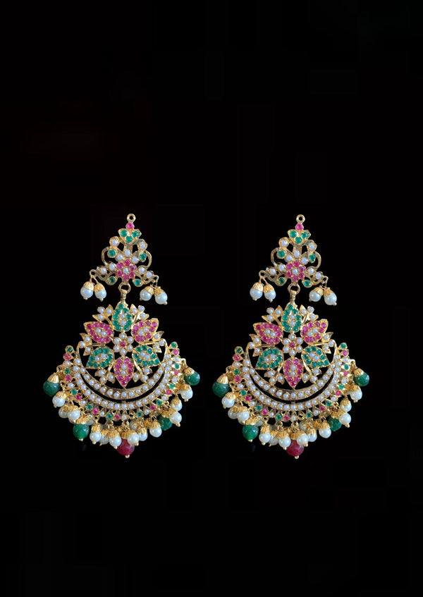 PS463 Mohini pendant set ( emerald ruby    ) READY TO SHIP