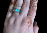 Opal multistone  ring in silver