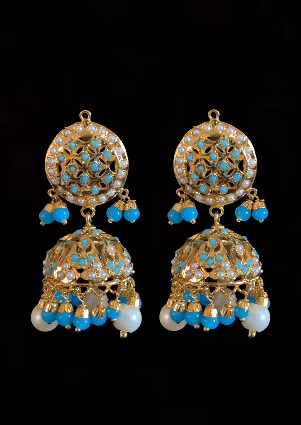 Arya Punjabi Jadau jhumka in feroza ( SHIPS IN 2 WEEKS )