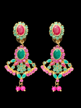 Ruby emerald earrings -DER2 ( READY TO SHIP )