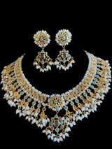 Kali feroza hyderabadi  necklace set in fresh water pearls (SHIPS IN 4 WEEKS )