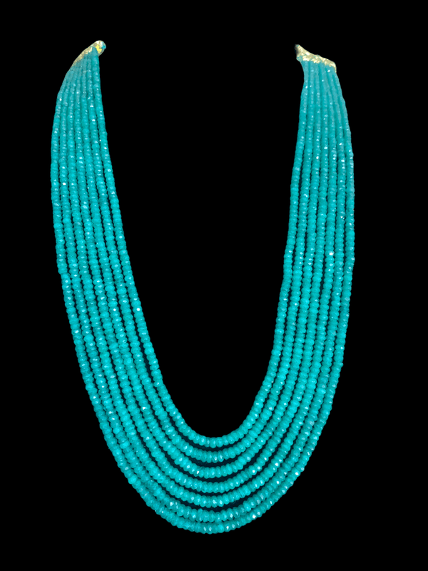 NS288 Emerald beads necklace ( SHIPS IN 4 WEEKS  )