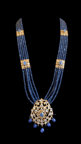 LN40 Hyderabadi Rani haar in sapphire beads and stones ( SHIPS IN 4 WEEKS  )