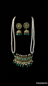 Tirmani in fresh water pearls and emeralds ( SHIPS IN 4 WEEKS  )