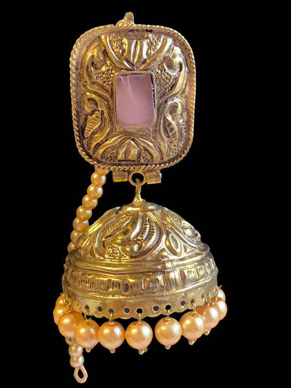 Navya gold plated jhumka ( SHIPS IN 4 WEEKS )