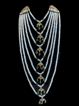 SAT49 Hyderabadi satlada in Fresh water pearls and emeralds ( READY TO SHIP )