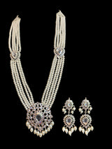 LN167 Rachel pearl  long necklace set , ( SHIPS IN 3 WEEKS )