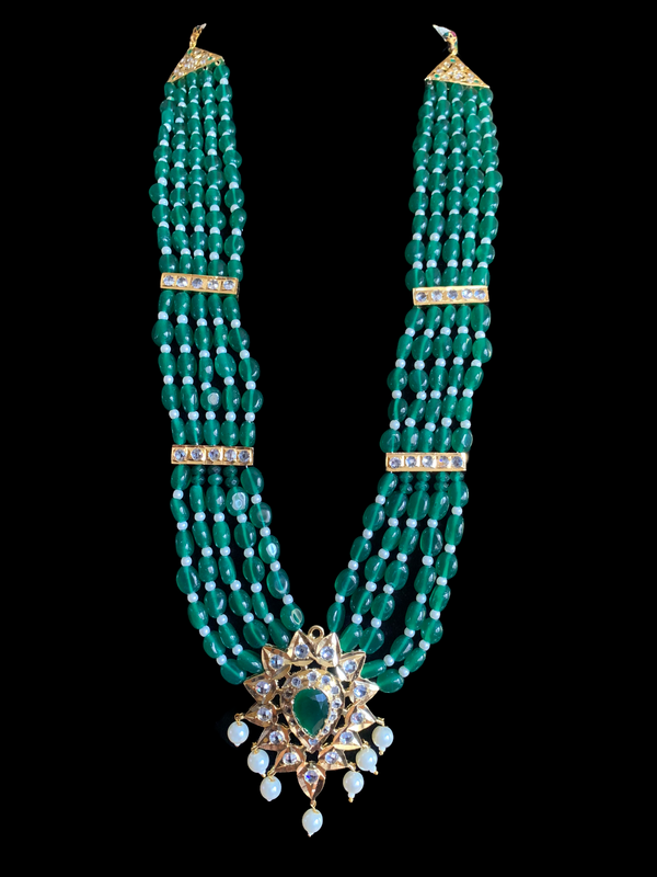 LN162 Erica Rani haar in emerald quartz beads  ( READY To SHIP )