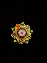 DJR56 Dua arsi with meenakari ring - navratan   ( READY TO SHIP )