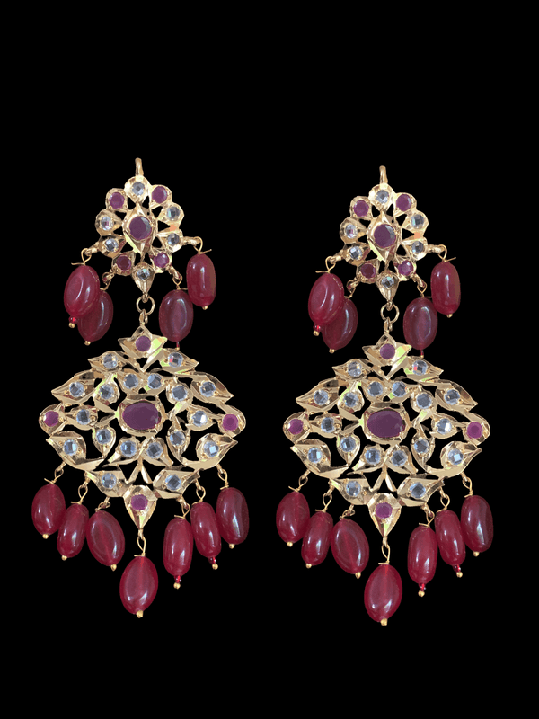 Lekha earrings ( RED/RUBY ) ( SHIPS IN 4 WEEKS )