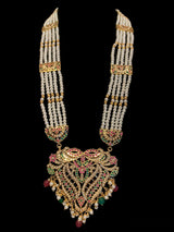 Sakshi ruby emerald Jadau Rani haar with earrings tika ( SHIPS IN 5 WEEKS  )