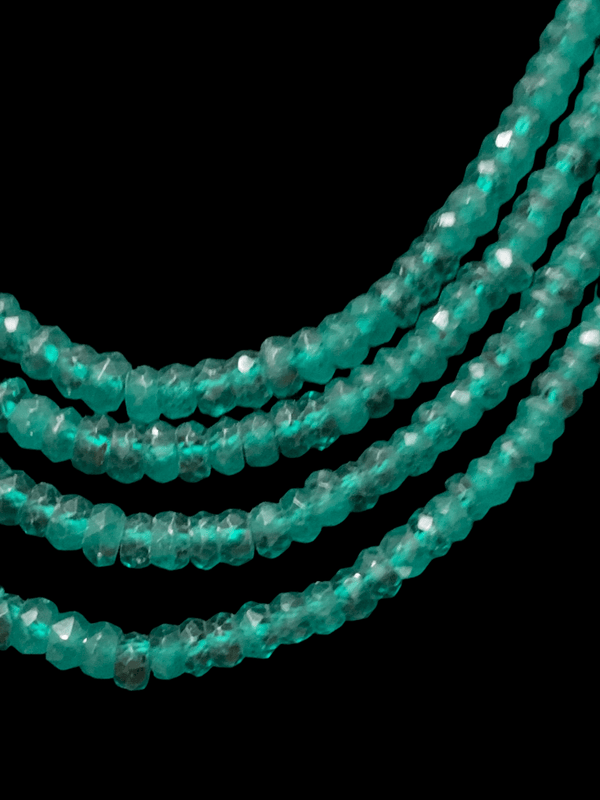 NS298 layer natural emerald beads necklace ( READY TO SHIP )