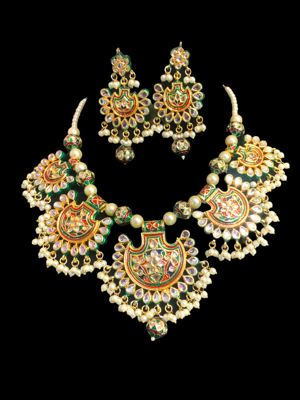 NS361 Pankhi kundan necklace ( READY TO SHIP )