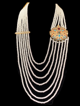 LN73  Shikha Thapa kundan necklace with earrings (SHIPS IN 4 WEEKS )