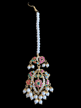 BR74  Nayaab pearl jadau necklace - navratan ( SHIPS IN 4 WEEKS )