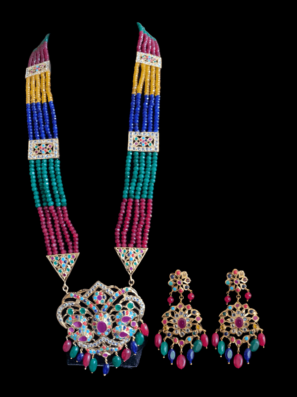 LN99 Namita Rani haar in navratan ( READY TO SHIP)