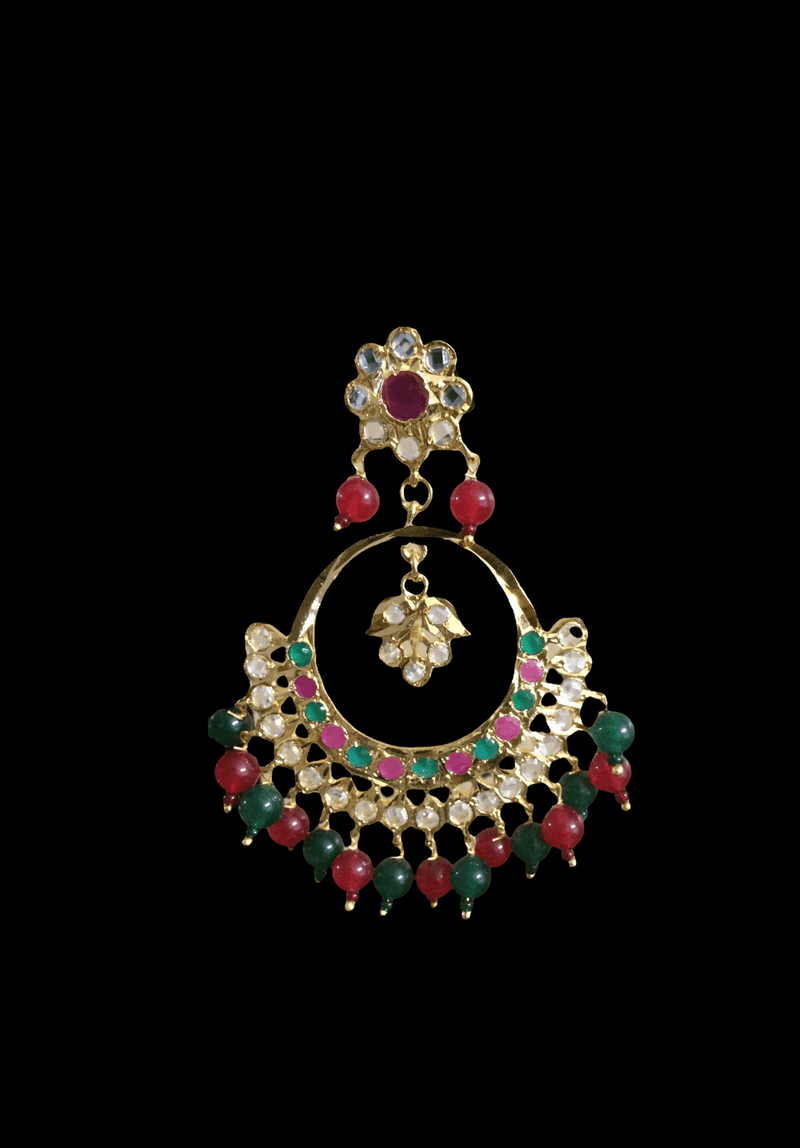 Abroo chandbali (red green) ( READY TO SHIP )