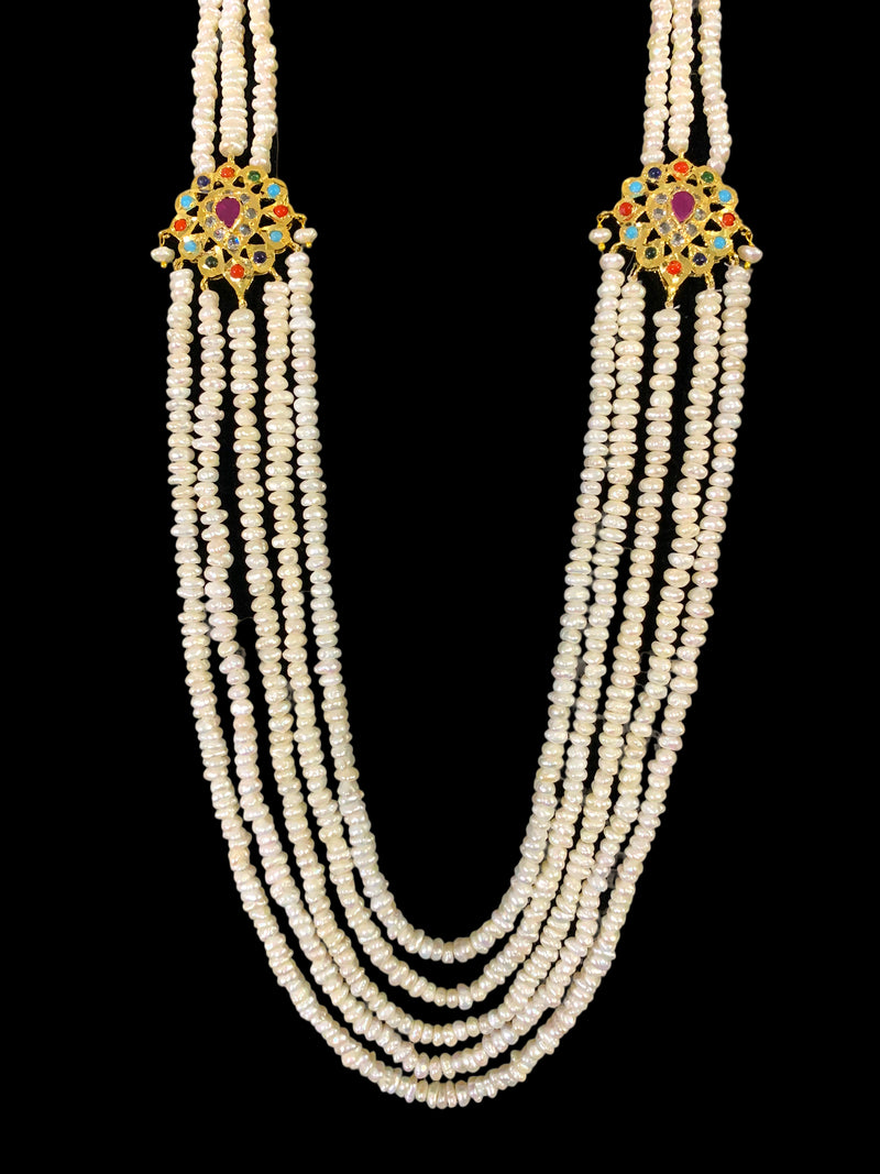 LN202 Deepa navratan fresh water pearl haar ( SHIPS IN 4 WEEKS  )