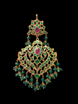 DER391 Ekta ruby emerald earrings ( READY TO SHIP )