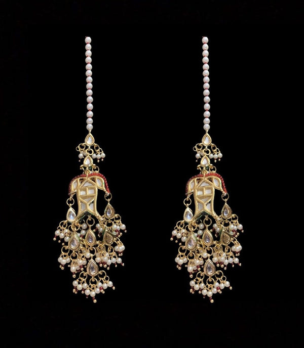 DER140 Maya Kundan earrings ( READY TO SHIP )