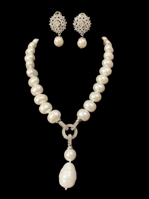 NS14 Pearl necklace set ( READY TO SHIP )