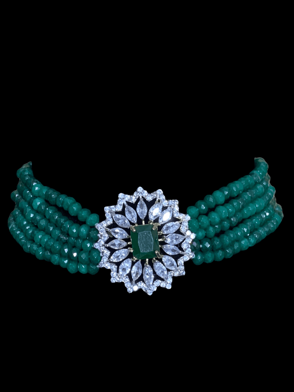 cz choker in green   ( READY TO SHIP )