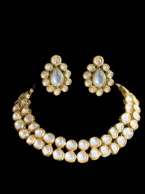 NS80 Mohini bridal necklace in high quality kundan ( READY TO SHIP  )