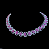 NS148 Anamika  cz necklace - ruby ( READY TO SHIP )