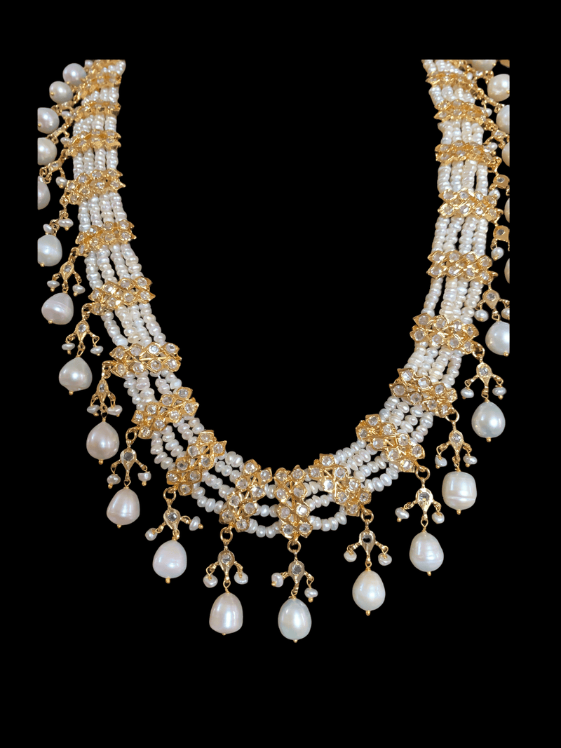 LN153 Esra multipendant necklace- fresh water pearls   ( SHIPS IN 4 WEEKS  )