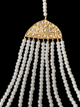 Hiba kundan jhoomar tika in pearls ( SHIPS IN 4 WEEKS  )