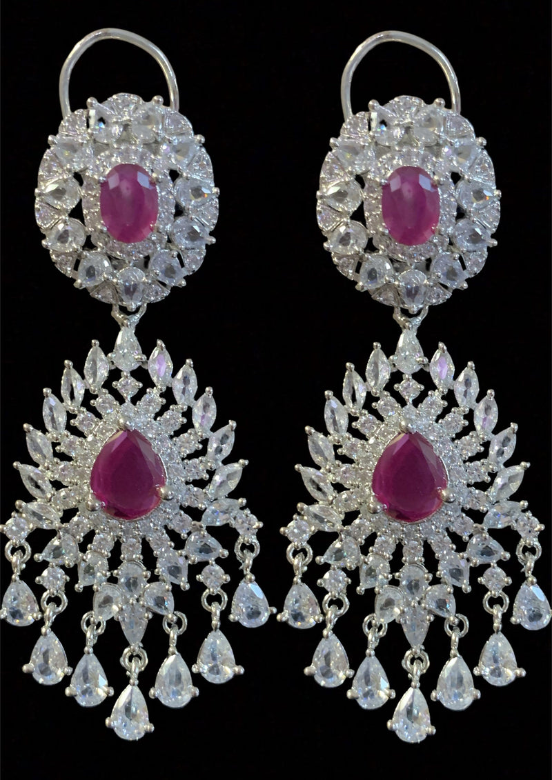 Manahil earrings -  Ruby DER7( READY TO SHIP )