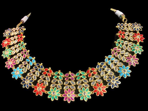 NS369 MIZAN Hyderabadi gold plated necklace set ( READY TO SHIP )