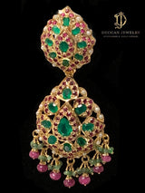 Layla ruby emerald earrings ( SHIPS IN 5 WEEKS )