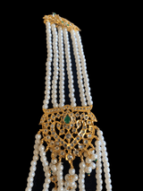 SAT62 Maahi bridal Hyderabadi three layered necklace with earrings ( READY TO SHIP )