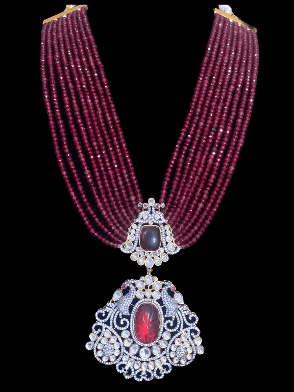 LN113 Eshra victorian Rani haar -Ruby  ( READY TO SHIP )