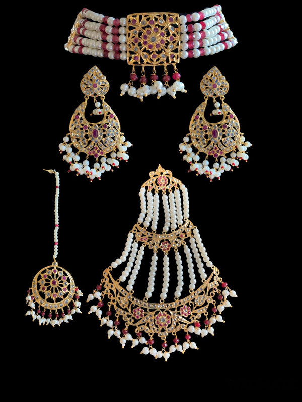 Namita bridal set in rubies ( SHIPS IN 3 WEEKS )