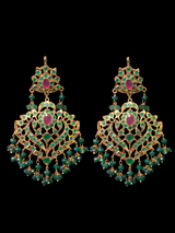 DER391 Ekta ruby emerald earrings ( READY TO SHIP )