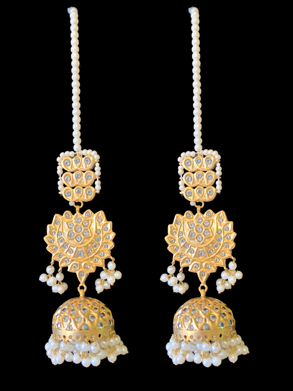 DER381 Manyata kundan earrings (READY TO SHIP )